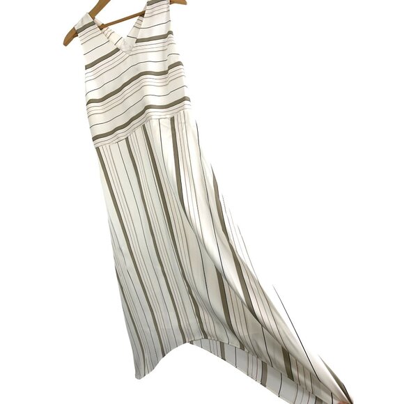 New Sz 6 Silk Nordstrom Collection Sleeveless Striped Dress Sharkbite 8458 - Picture 6 of 10